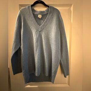 Cozy Blue V-Neck Sweater